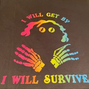 Jerry Garcia rainbow skeleton tshirt Dale Dreiling